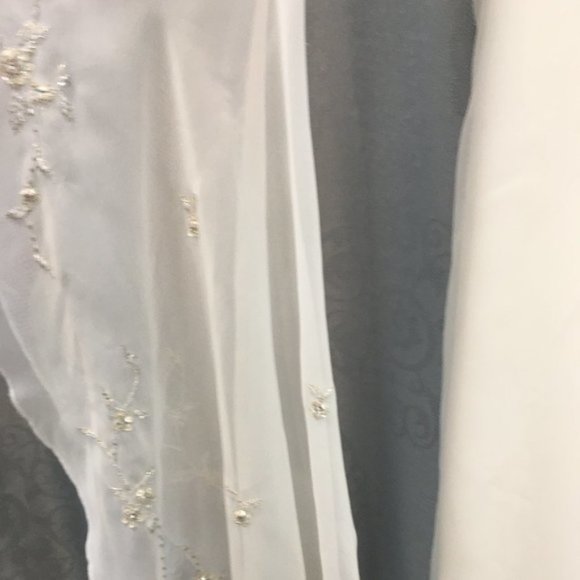 New Vintage Wedding Dress, Poet LONG SLEEVE Bell Aline Reg $3499 Size10 Rustic - Picture 3 of 15